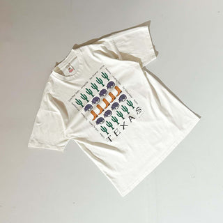 90's "made in USA" FRUIT OF THE LOOM "TEXAS" パターン アート Tシャツ
