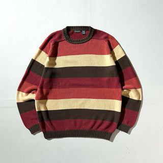 00's St. John's Bay ドリフタータイプ マルチボーダー ニット セーター