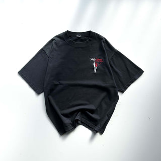 00's "Jekyll and Hyde" ヘビーウェイト ミュージカル 刺繍 ワンポイント Tシャツ