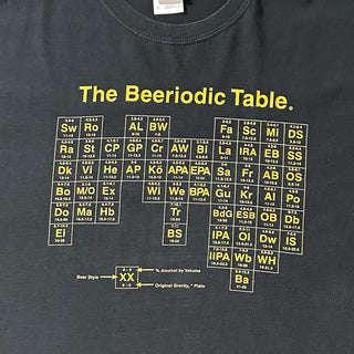 00's GILDAN "The Beeriodic Table" パロディ プリント Tシャツ