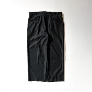 90's～00's PRONTI レーヨン×ポリエステル ブラック 2タック ワイド ギャング スラックス