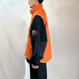 00's OLD NAVY オレンジ 裏ボア オーバーサイズ シェル ベスト