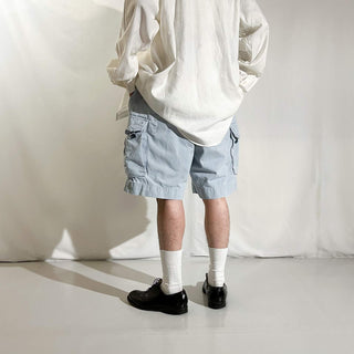 90's～ OLD RALPH LAUREN ６ポケット カーゴ ショーツ(ライトブルー)