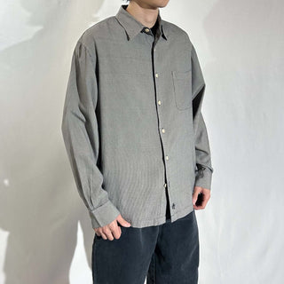 90's NAT NAST シルク 千鳥格子 L/Sシャツ