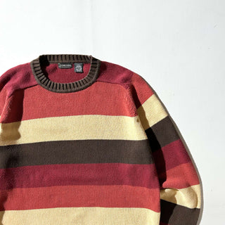 00's St. John's Bay ドリフタータイプ マルチボーダー ニット セーター