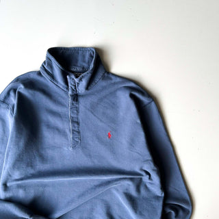 90's POLO sport ハーフボタン 比翼 スウェット シャツ