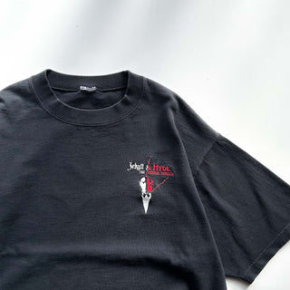 00's "Jekyll and Hyde" ヘビーウェイト ミュージカル 刺繍 ワンポイント Tシャツ