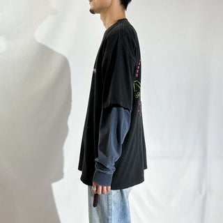 90's "made in USA" NAUTICA COMPETITION ブラック 両面プリント Tシャツ