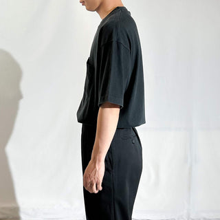 90's FRUIT OF THE LOOM "耳付き" ブラック 無地 ポケット Tシャツ