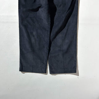 90's～ "deadstock" LANDS' END ２タック コーデュロイ パンツ (BLACK 30×30)