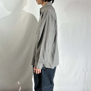 90's NAT NAST シルク 千鳥格子 L/Sシャツ