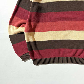 00's St. John's Bay ドリフタータイプ マルチボーダー ニット セーター