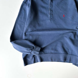 90's POLO sport ハーフボタン 比翼 スウェット シャツ