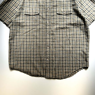 00's Croft & Barrow シアサッカー チェック レギュラーカラー S/Sシャツ