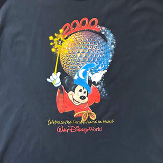 00's Walt Disney World "fantasia" ミッキー キャラクター プリント Tシャツ
