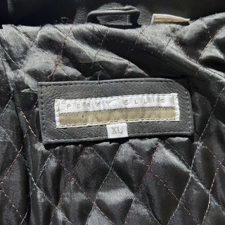 90's～00's PERRY ELLIS キルティング レザー ブルゾン ジャケット