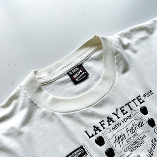 90's "made in USA" FRUIT OF THE LOOM イラストマップ プリント Tシャツ