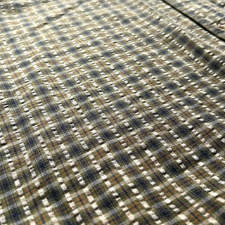 00's Croft & Barrow シアサッカー チェック レギュラーカラー S/Sシャツ