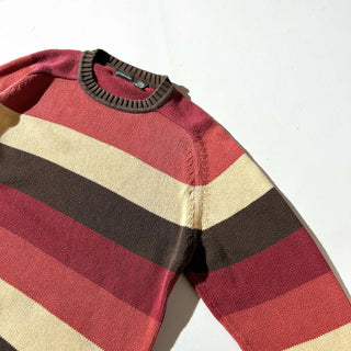 00's St. John's Bay ドリフタータイプ マルチボーダー ニット セーター
