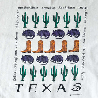 90's "made in USA" FRUIT OF THE LOOM "TEXAS" パターン アート Tシャツ
