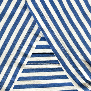 ～00's "made in USA" HANES ブルー×ホワイト 短丈 ボーダー Tシャツ