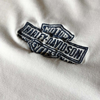 Harley Davidson  刺繍 ワンポイント Vネック Tシャツ