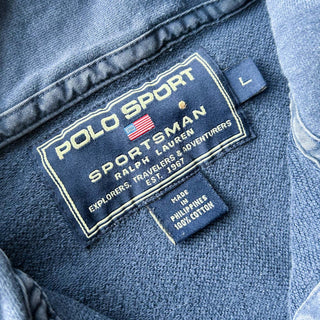 90's POLO sport ハーフボタン 比翼 スウェット シャツ