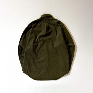 90's～ OLD RALPH LAUREN オリーブ コットンブロード ボタンダウン L/Sシャツ