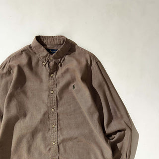 00's RALPH LAUREN 千鳥格子 チェック ボタンダウン L/Sシャツ