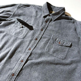 90's～00's ST.JOHN'S BAY グレー フランネル L/S シャツ