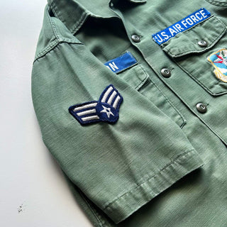 60's U.S.ARMY OG-107 カスタム ユーティリティー S/Sシャツ