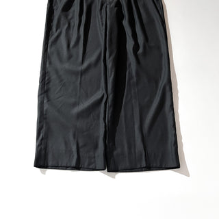 90's～00's PRONTI レーヨン×ポリエステル ブラック 2タック ワイド ギャング スラックス