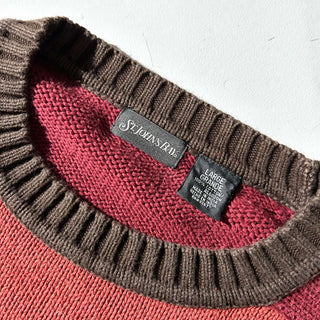 00's St. John's Bay ドリフタータイプ マルチボーダー ニット セーター