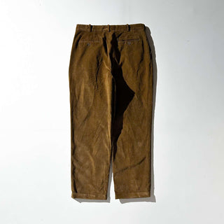 90's "dominican republic" LANDS' END ライトブラウン ２タック コーデュロイ パンツ