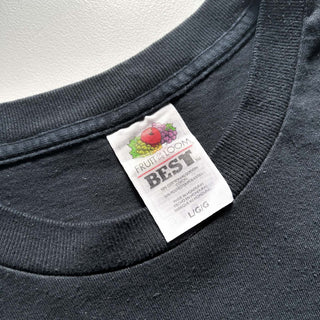 00's FRUIT OF THE LOOM "GOD IS IN THE DETAILS." メッセージ 両面プリント Tシャツ