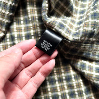 00's Croft & Barrow シアサッカー チェック レギュラーカラー S/Sシャツ