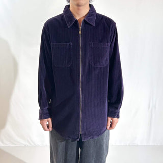 00's ST.JOHN'S BAY コーデュロイ フルジップ L/Sシャツ