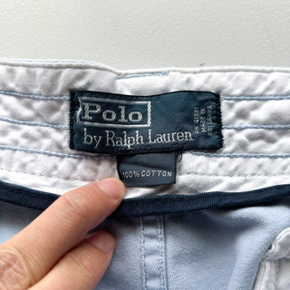 90's～ OLD RALPH LAUREN ６ポケット カーゴ ショーツ(ライトブルー)