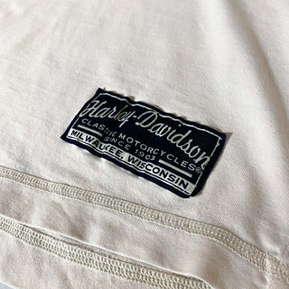Harley Davidson  刺繍 ワンポイント Vネック Tシャツ