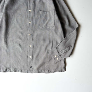 90's NAT NAST シルク 千鳥格子 L/Sシャツ