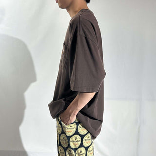 00's Carhartt ワンポイント ポケット Tシャツ(ブラウン)