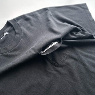 90's FRUIT OF THE LOOM "耳付き" ブラック 無地 ポケット Tシャツ