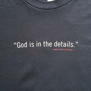 00's FRUIT OF THE LOOM "GOD IS IN THE DETAILS." メッセージ 両面プリント Tシャツ