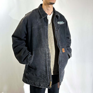 ～00's Carhartt 裏ボア ダブルジップ ダック ワーク ジャケット (ブラック)