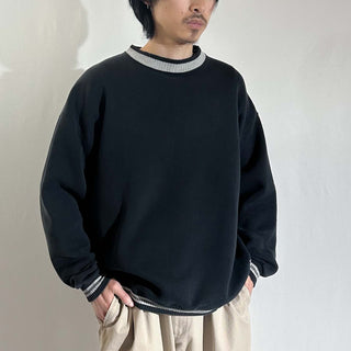 90's "made in USA" DISCUS リブ切替 無地 スウェット