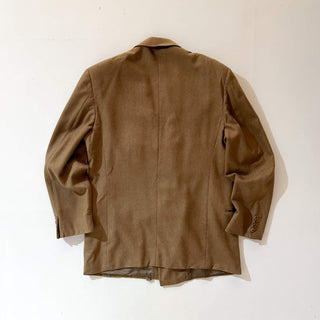 ～90's "made in ITALY" VALENTINO×Saks Fifth Avenue ヴァージンウール×カシミア ヘリンボーン ツイード ダブルブレスト テーラード ジャケット