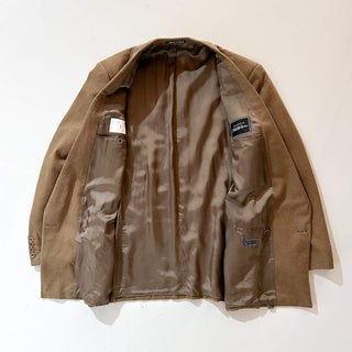 ～90's "made in ITALY" VALENTINO×Saks Fifth Avenue ヴァージンウール×カシミア ヘリンボーン ツイード ダブルブレスト テーラード ジャケット