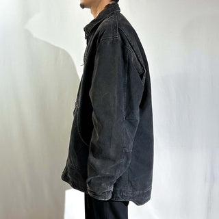 ～00's Carhartt 裏ボア ダブルジップ ダック ワーク ジャケット (ブラック)