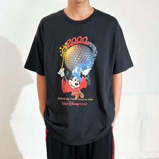 00's Walt Disney World "fantasia" ミッキー キャラクター プリント Tシャツ