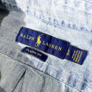 RALPH LAUREN "classic fit"シャンブレー L/Sシャツ